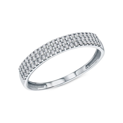 Серебряное кольцо с фианитами