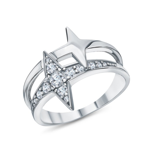 Серебряное кольцо с фианитами