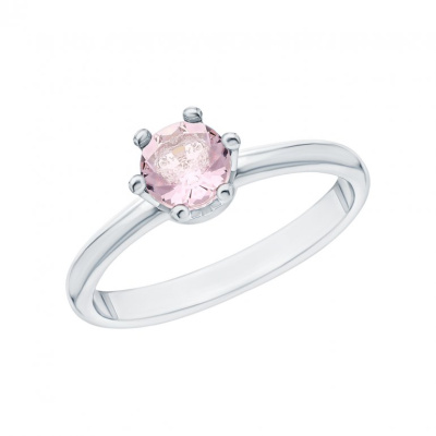 Серебряное кольцо с эмалью и фианитами