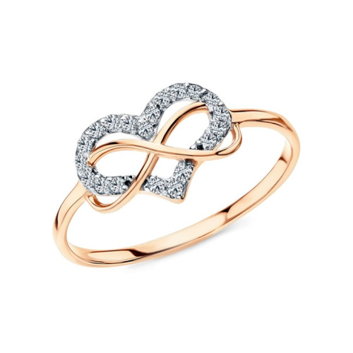 Золотое кольцо с фианитами