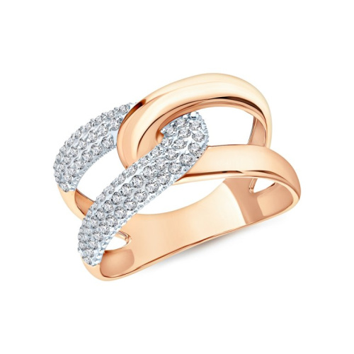 Золотое кольцо с фианитами