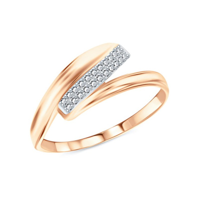 Золотое кольцо с фианитами