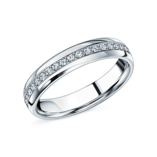 Платиновое обручальное кольцо с бриллиантами