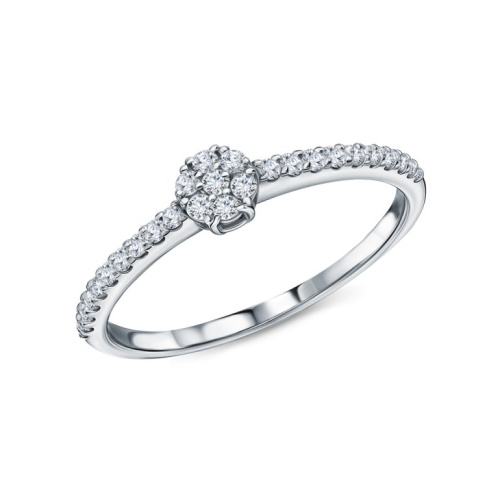 Золотое кольцо с бриллиантами природными