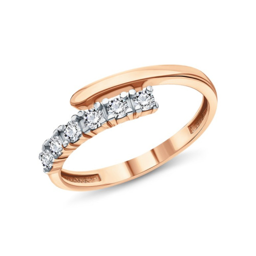 Серебряное кольцо с фианитами