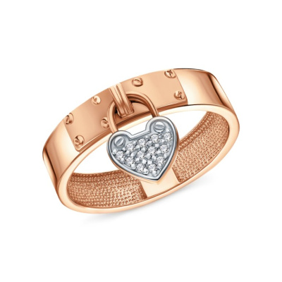 Золотое кольцо с фианитами