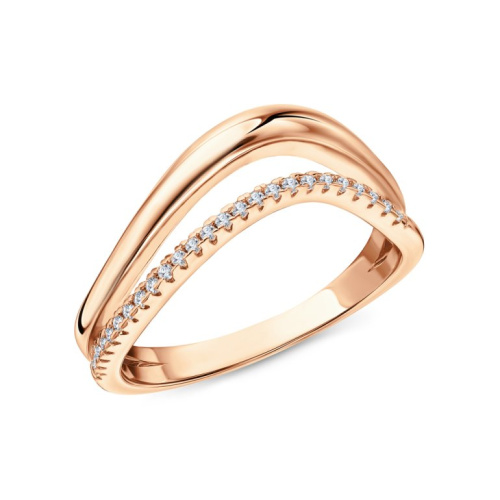 Серебряное кольцо с фианитами