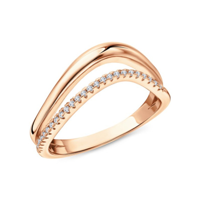 Серебряное кольцо с фианитами