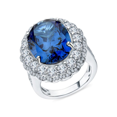 Серебряное кольцо с фианитами