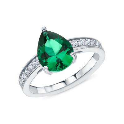 Серебряное кольцо с фианитами