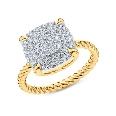 Серебряное кольцо с фианитами