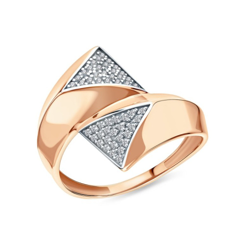 Золотое кольцо с фианитами