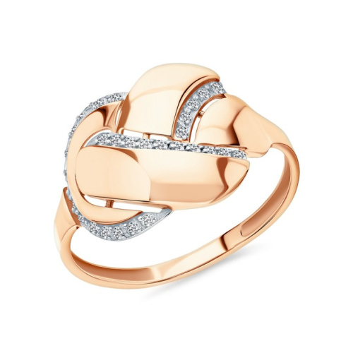 Золотое кольцо с фианитами