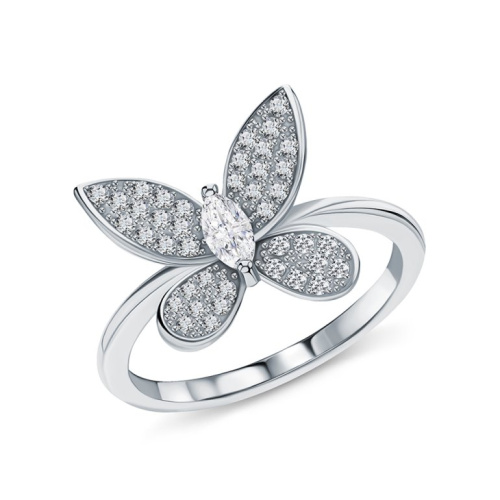 Серебряное кольцо с фианитами