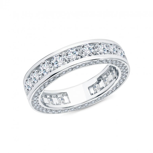 Серебряное кольцо с фианитами