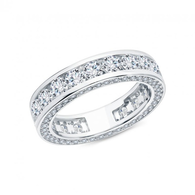 Серебряное кольцо с фианитами