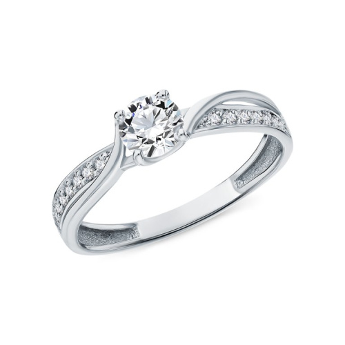 Серебряное кольцо с фианитами