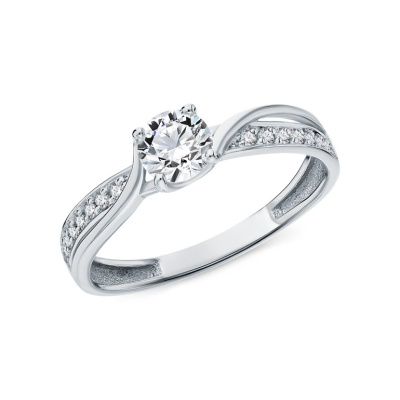 Серебряное кольцо с фианитами