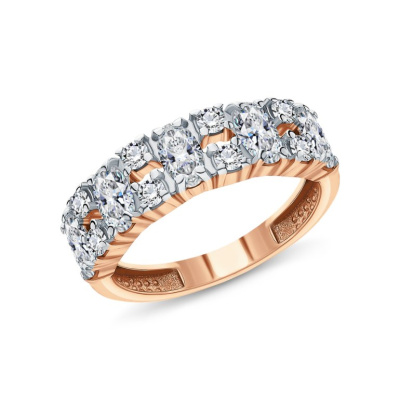 Серебряное кольцо с фианитами