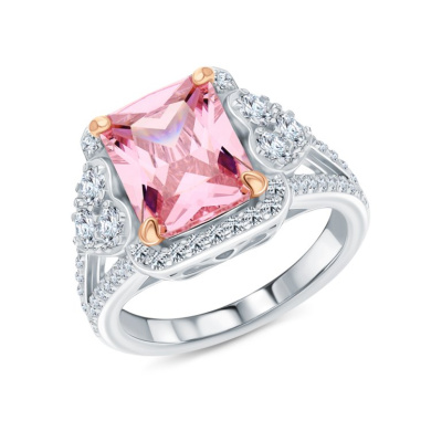 Серебряное кольцо с фианитами