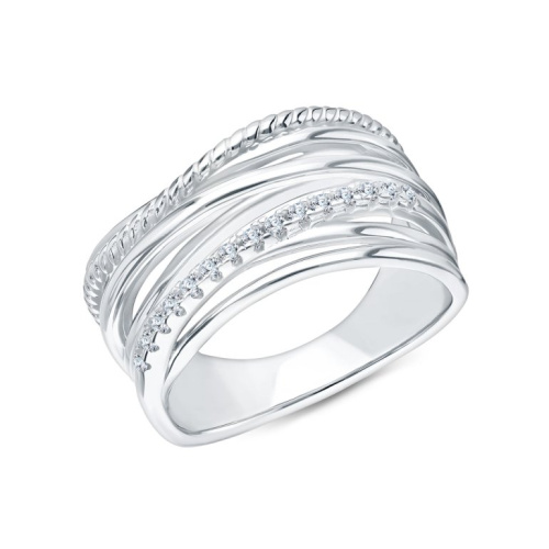 Серебряное кольцо с фианитами