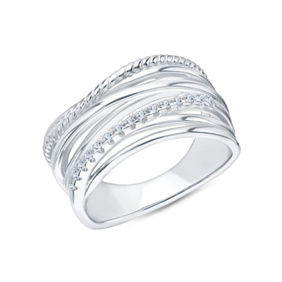 Серебряное кольцо с фианитами