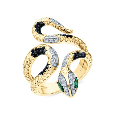 Серебряное кольцо с фианитами