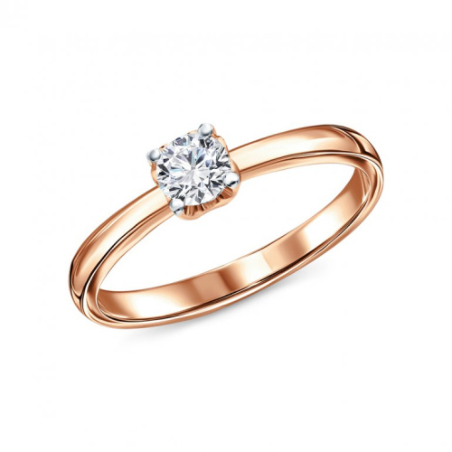 Золотое кольцо с бриллиантами природными