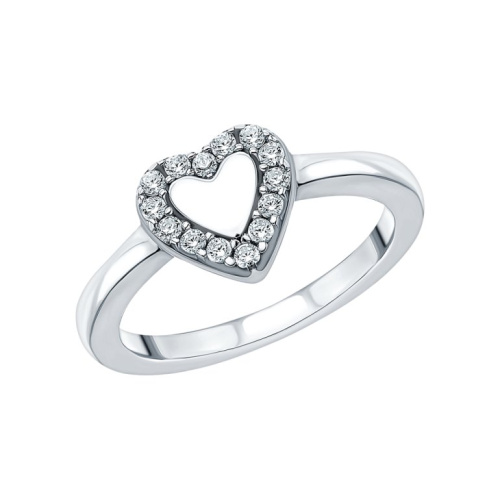 Серебряное кольцо с фианитами