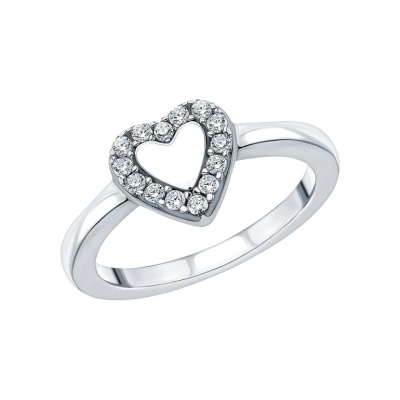 Серебряное кольцо с фианитами