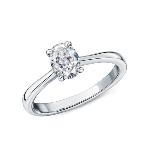 Серебряное кольцо с муассанитом