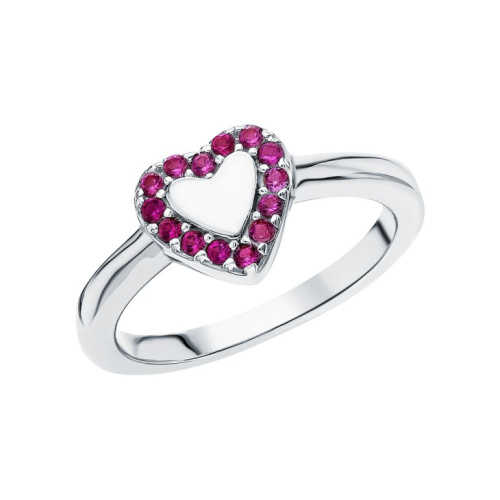 Серебряное кольцо с сапфирами выращенными