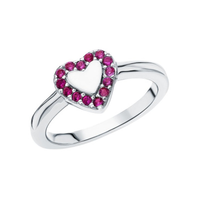 Серебряное кольцо с сапфирами выращенными