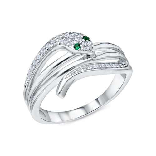 Серебряное кольцо с фианитами