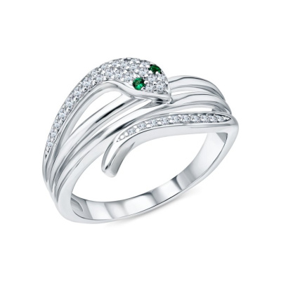 Серебряное кольцо с фианитами