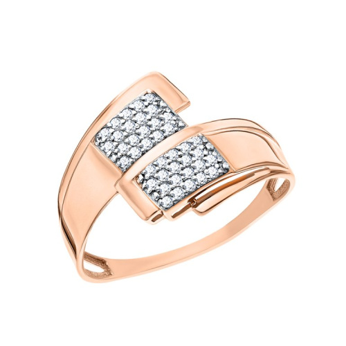 Золотое кольцо с фианитами