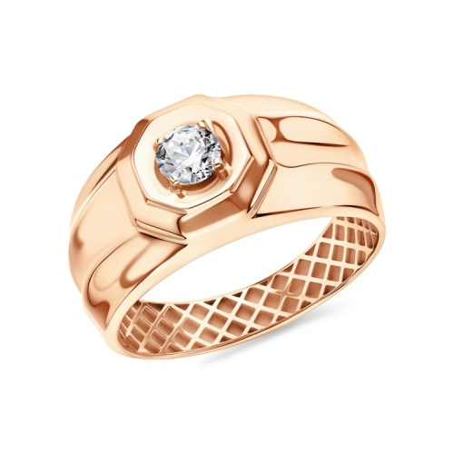 Золотое кольцо с фианитами