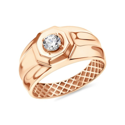 Золотое кольцо с фианитами