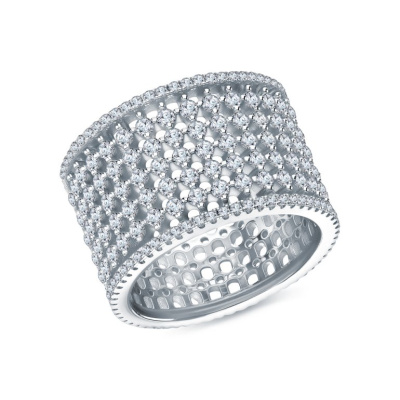 Серебряное кольцо с фианитами