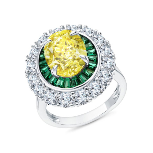 Серебряное кольцо с фианитами