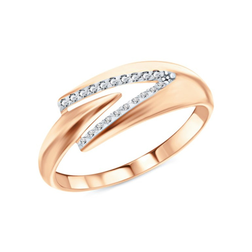 Золотое кольцо с фианитами