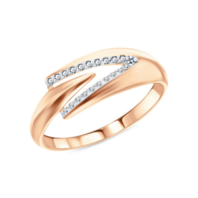 Золотое кольцо с фианитами