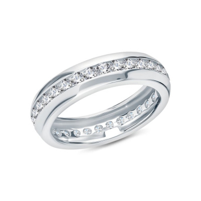 Серебряное кольцо с фианитами