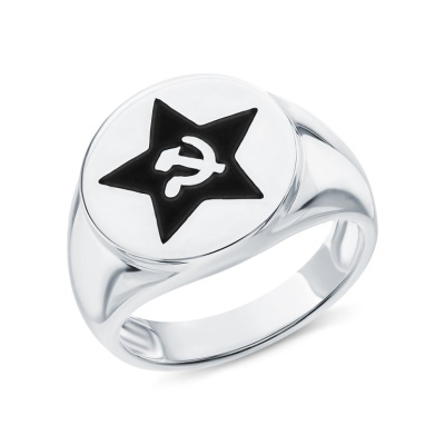 Серебряное кольцо с эмалью