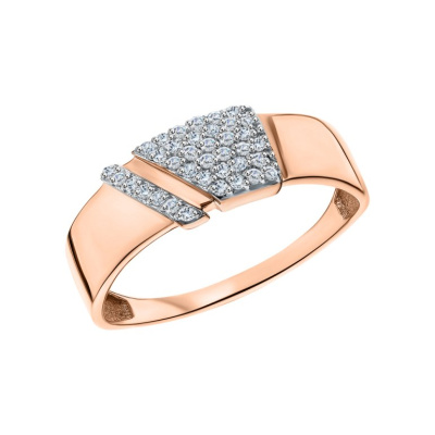 Золотое кольцо с фианитами