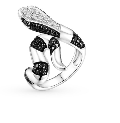 Серебряное кольцо с фианитами