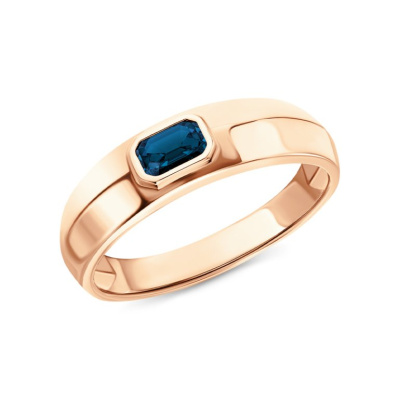 Золотое кольцо с сапфирами природными