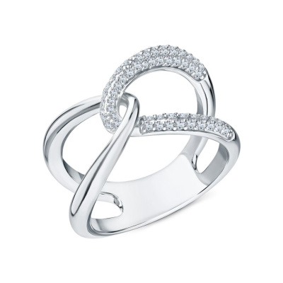 Серебряное кольцо с фианитами