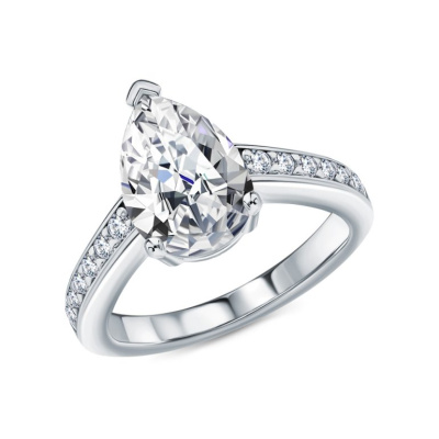 Серебряное кольцо с фианитами