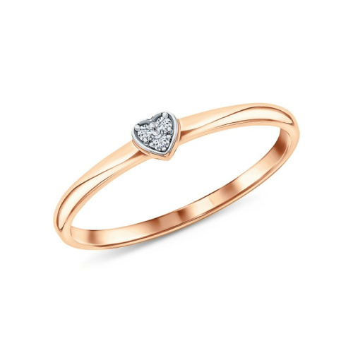 Золотое кольцо с бриллиантами природными